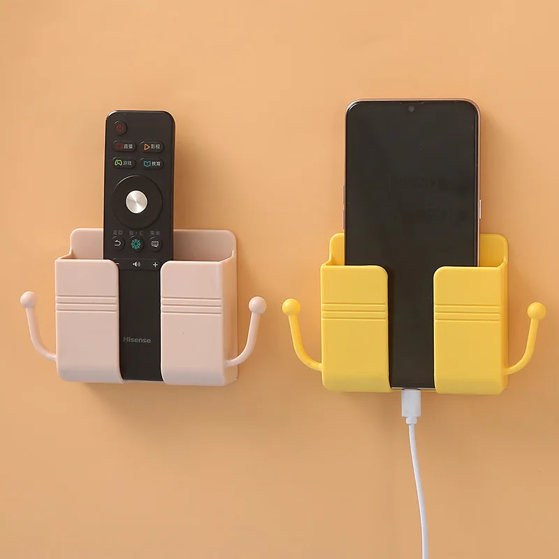 Factory Wholesale 2022 Plastic Sturdy Plug Bathroom Phone Storage Rack Wall Mount Mobile Phone Holder