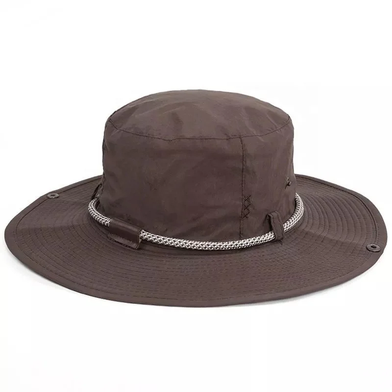 Men Women Sun Protection Wide Brim Bucket Hat Waterproof Breathable Packable Custom Boonie Hat for Fishing