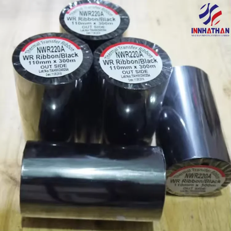 Ribbon Ink Best ChoiceInk Side Outside Fax MachineSize 110*300 55*303 Customizable  Width Thermal Transfer Ribbon Bulk