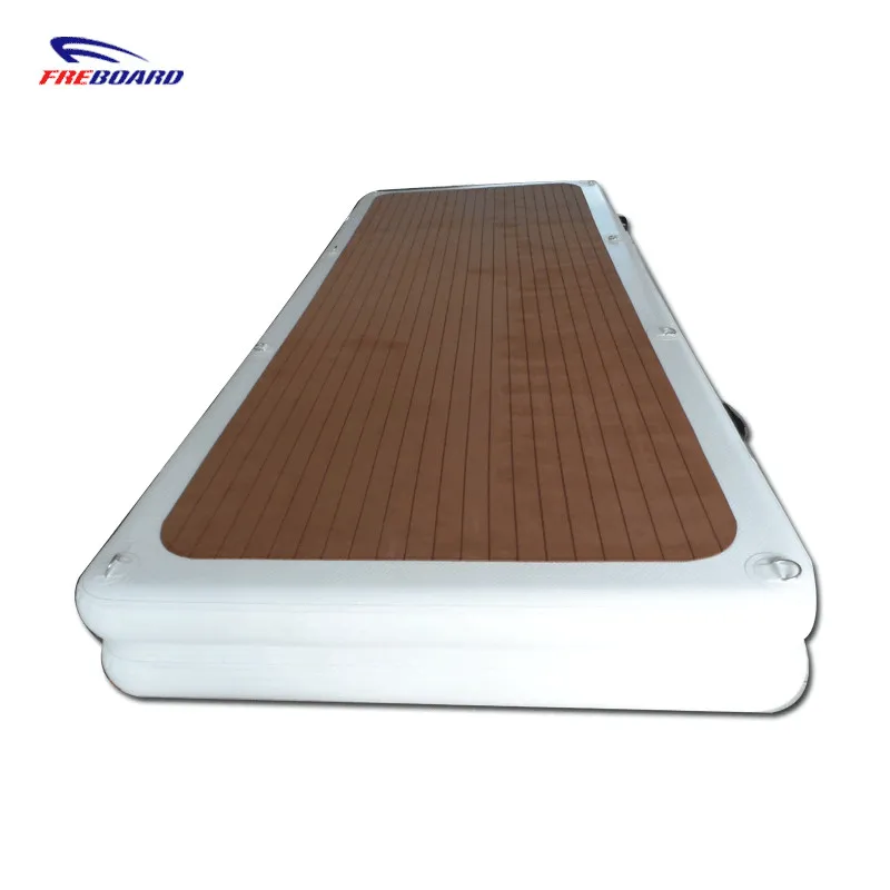 Inflatable swimming pool floating mat platform dock drop stitch float