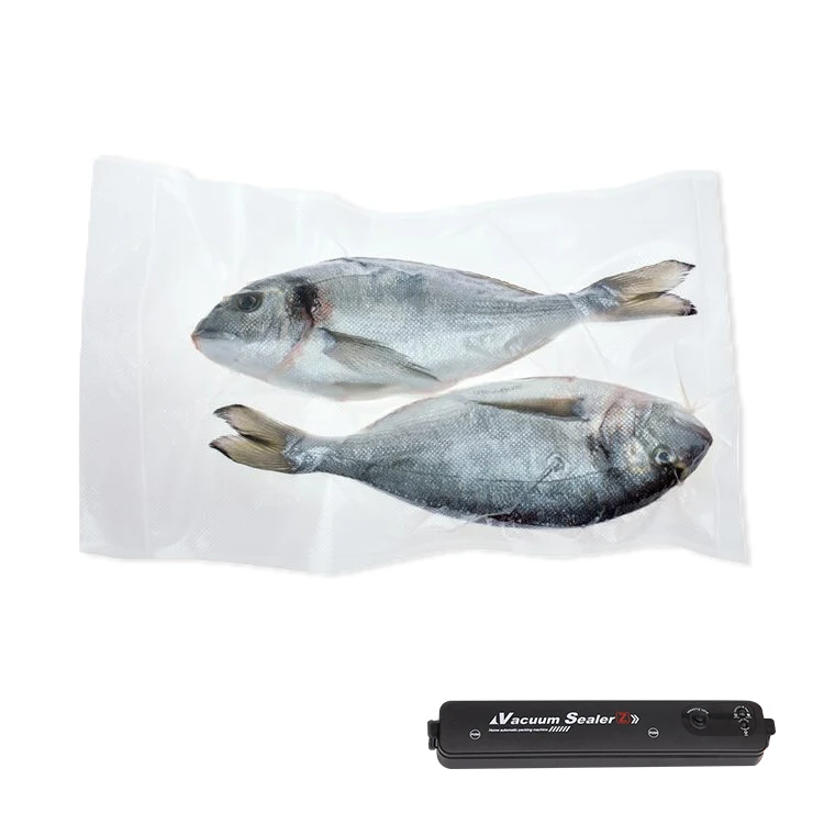 Custom Food Vacuum Sealer Plastic Fish Packing Bags For Sea Food
