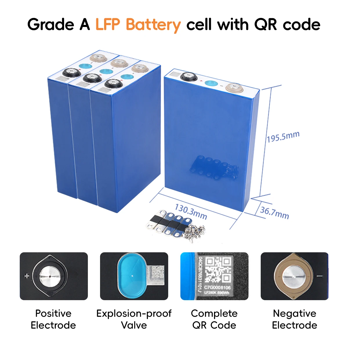 Ukraine Poland Lifepo4 EU Stock 3.2V 105Ah Lifepo4 Battery Lithium Cell LF105k 105ah 230ah 280ah 304ah 314ah for RV Forklift Ev