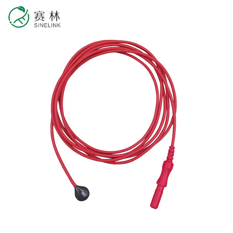 EEG Cable Reusable Sintered Agcl Silver Chloride EEG Electrode