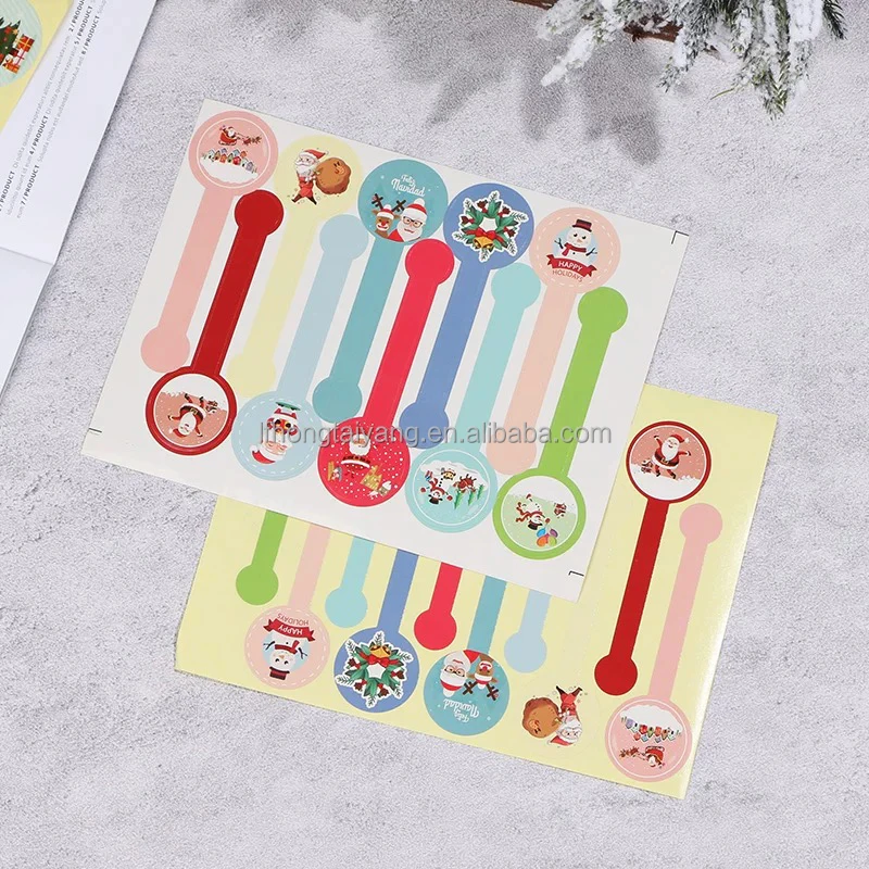 Christmas Gift Cute Decoration Cartoon Stickers Merry Christmas  For Kids