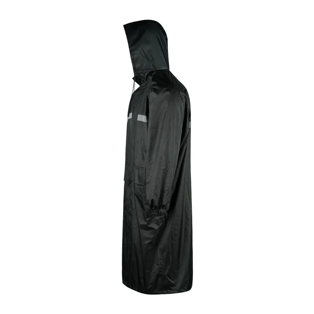 100% Waterproof Durable Hooded Polyester Raincoat Rain Coat Men Long Rain Poncho