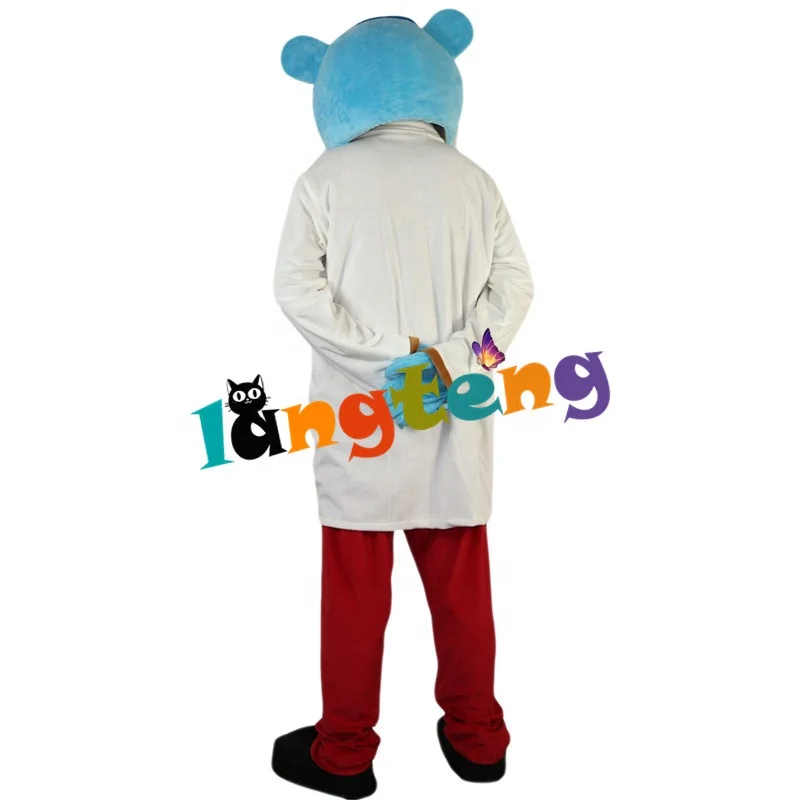 627  Funny Cute Blue Mouse Doctor Adult Mascot Costumes Cosplay Apparel Business Mascots For Party