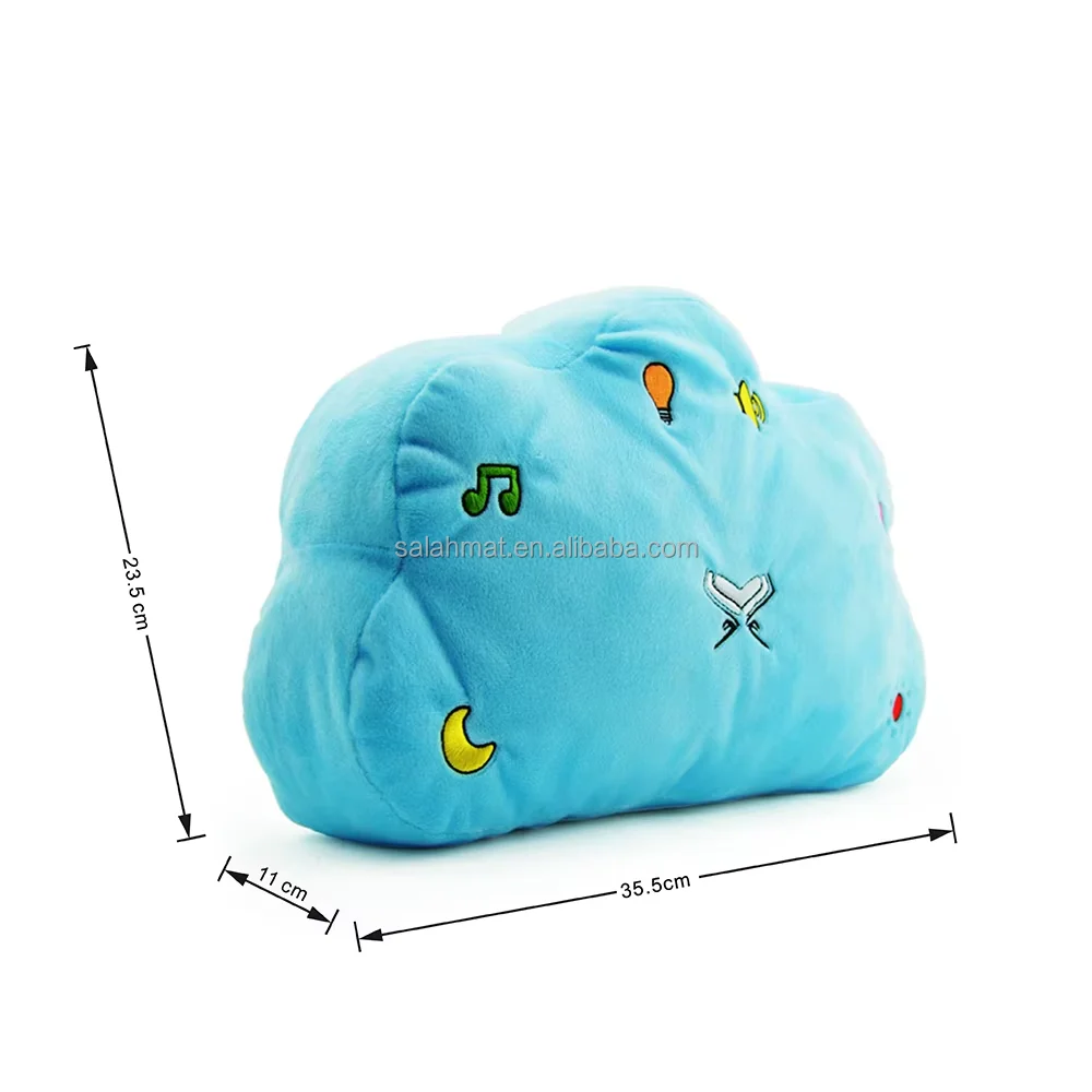 Quran pillow, 3D Decorative Plush Cushions for Kids,Soft Plush LED Moon Shaped Light Pillow Soft Child Super Soft Cushion