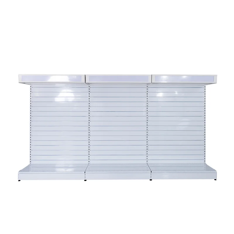 Supermarket Gondola Shelf Wire Mesh Hanging Basket Shelf with Divider for Grocery Store