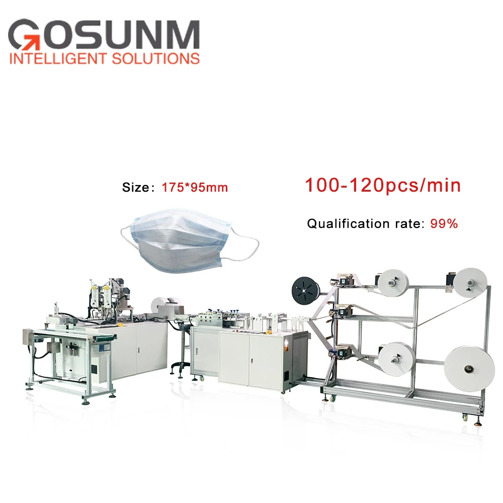 3Ply плоская лицевая маска машина Заводская распродажа складывающаяся маска делая машину