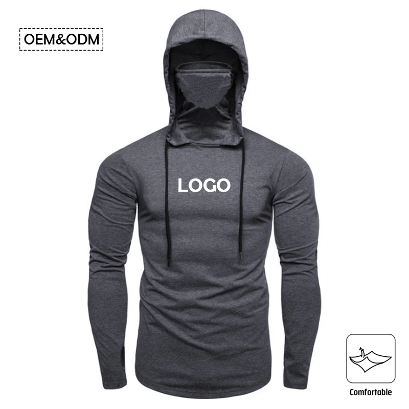 Clothing Manufacturer Men Sportswear Long Sleeve Hoodies Tshirts Gym Fitness Muscle T-shirts Compression Shirt