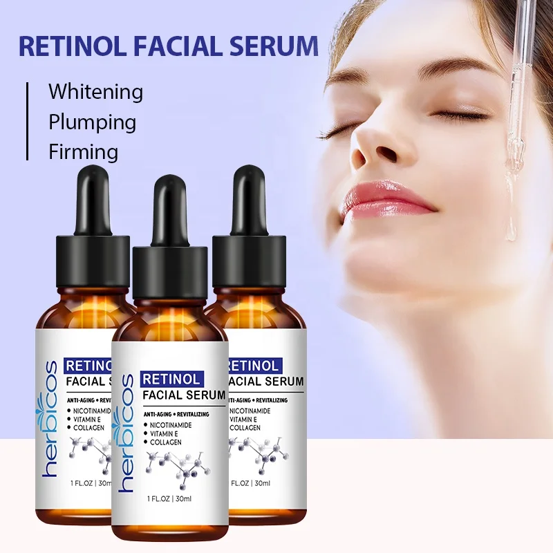 Beauty Skin Care Pure Organic  0.2% vitamin A Niacinamide Hyaluronic Acid Vitamin E Firming Retinol Serum For Face
