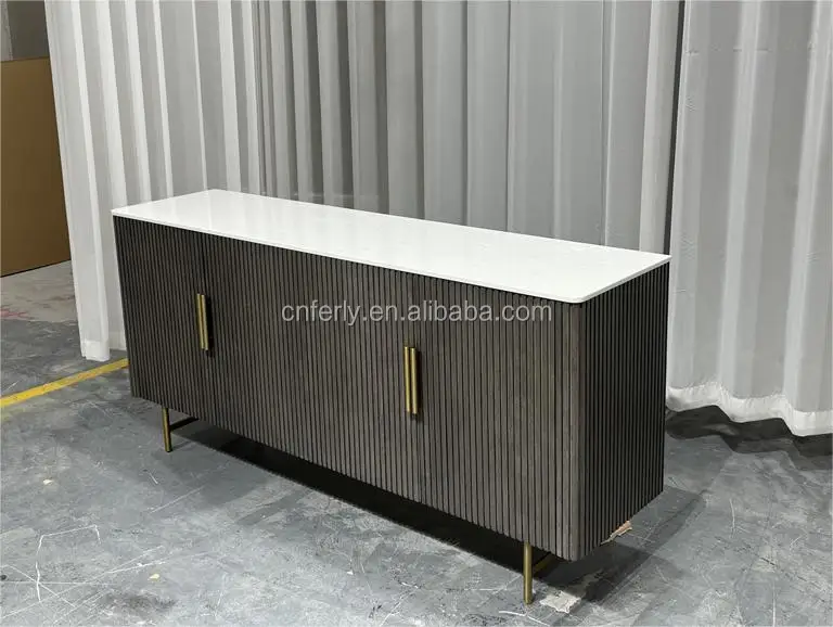 New Design Modern Living Room Furniture Decoration Furniture American Reclaimed Russian Oak Solid Wood Sideboard