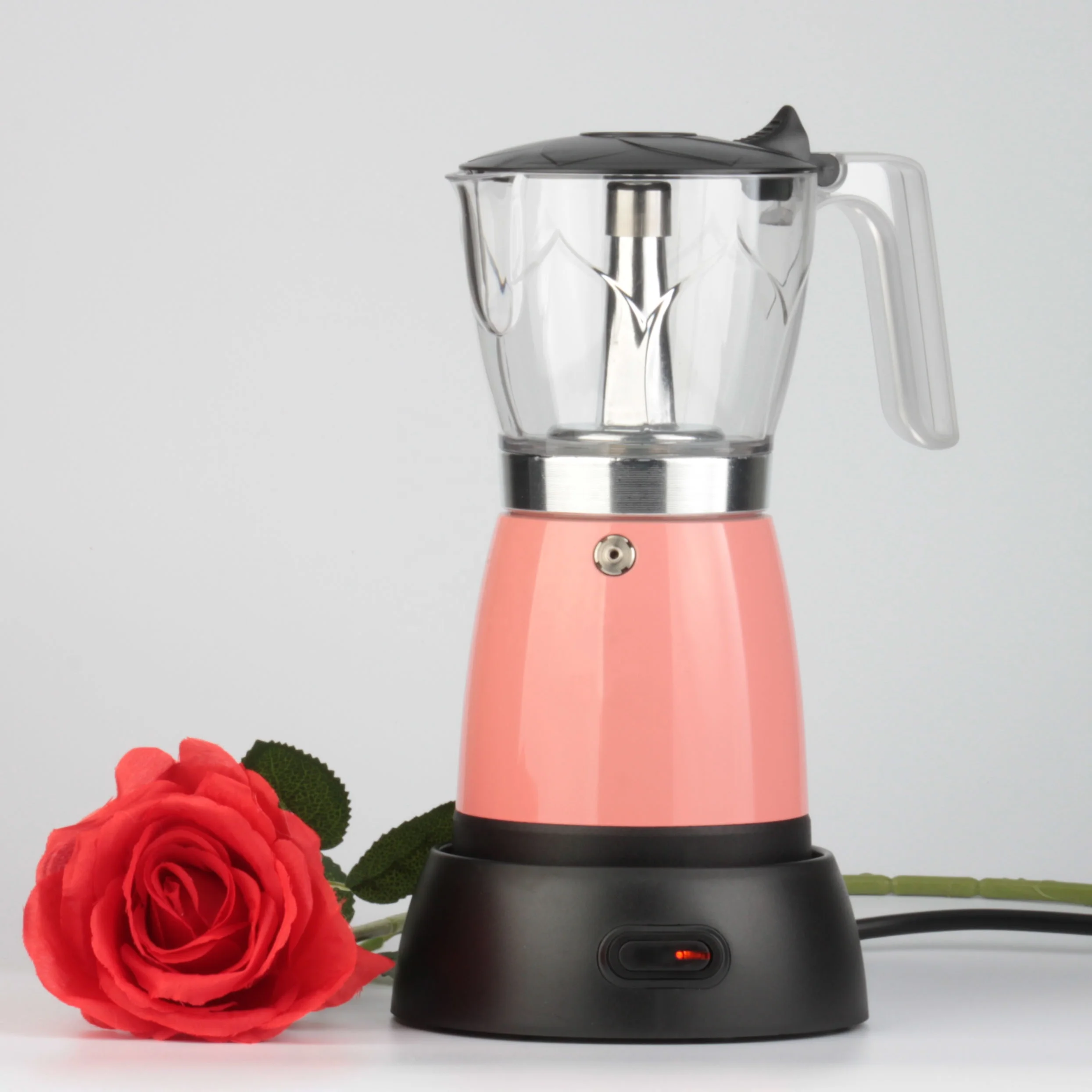 Hot sales 3-6 cup electric aluminum mocha Good Quality Portable Electric Moka Coffee Authentic Italian