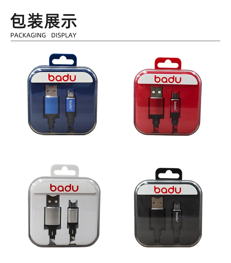 Badu лидер продаж высококачественный Micro Usb-кабель 1 м передачи данных из ПВХ для Android и