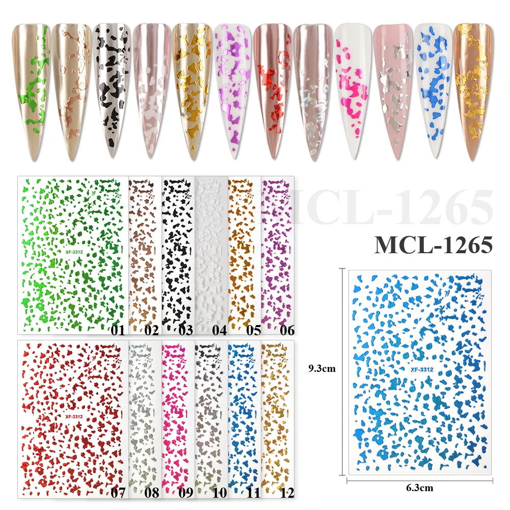Hot sale nails accessories 12 colors spots nail art sticker for nail supplies