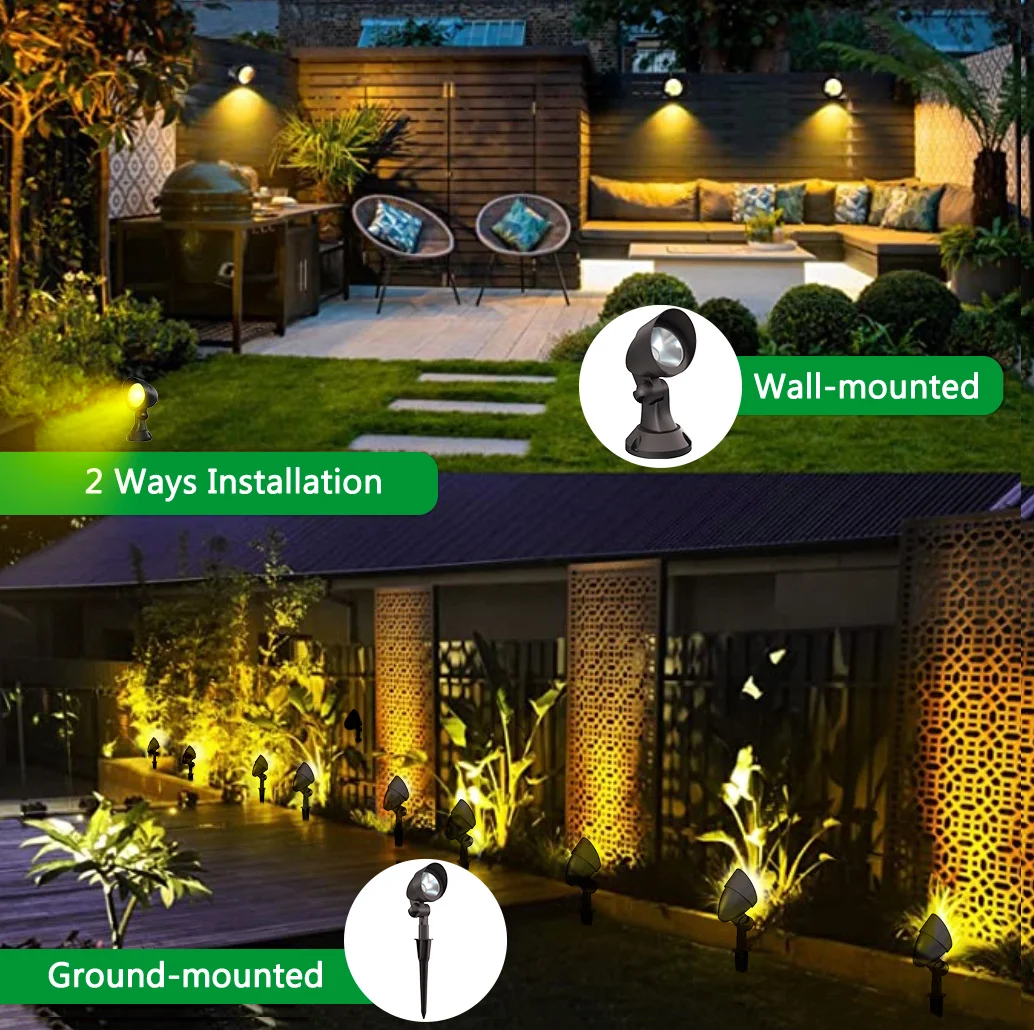 Landscape Lighting Low Voltage Landscape Lights 4PK 5W LED 200 Lumen Outdoor Pathway Lights Aluminum Material ETL Listed
