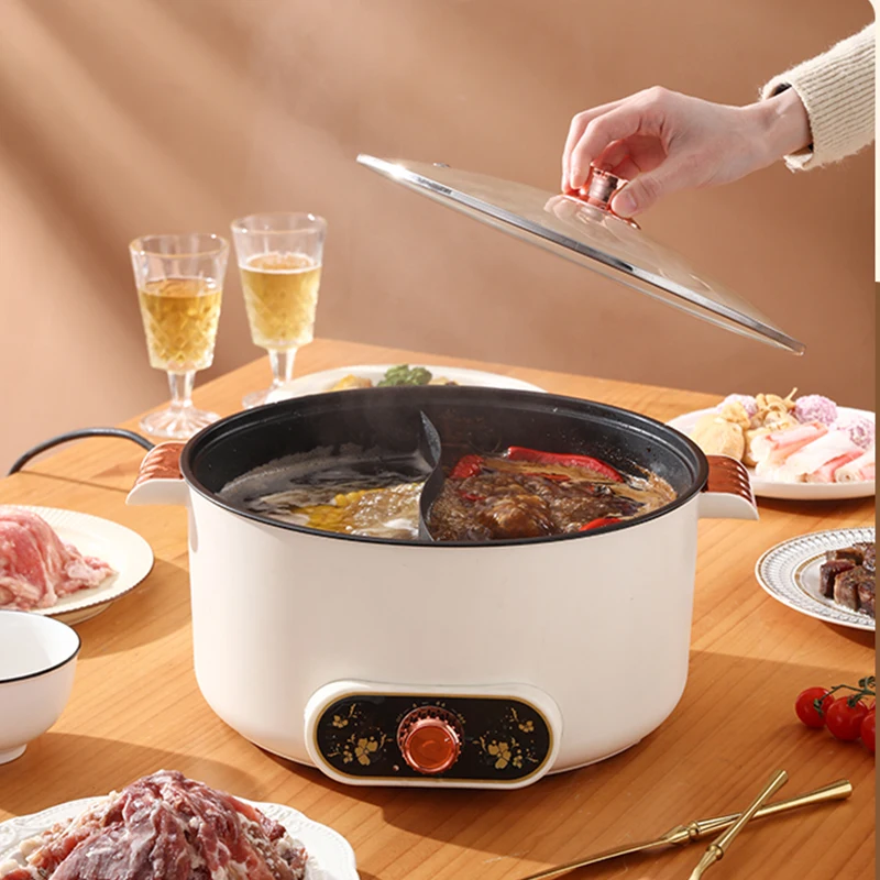 Yuedisi Wholesale 5L Double-flavor Hot Pot Electric Hot Pot Multicooker Non-stick Cooking Frying Pot