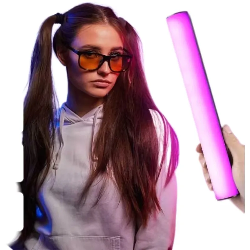 PULUZ RGB Handheld Fill Light 30cm Magnetic Photo Colorful LED Stick Photography Hand Held Beauty Selfi Light Tube