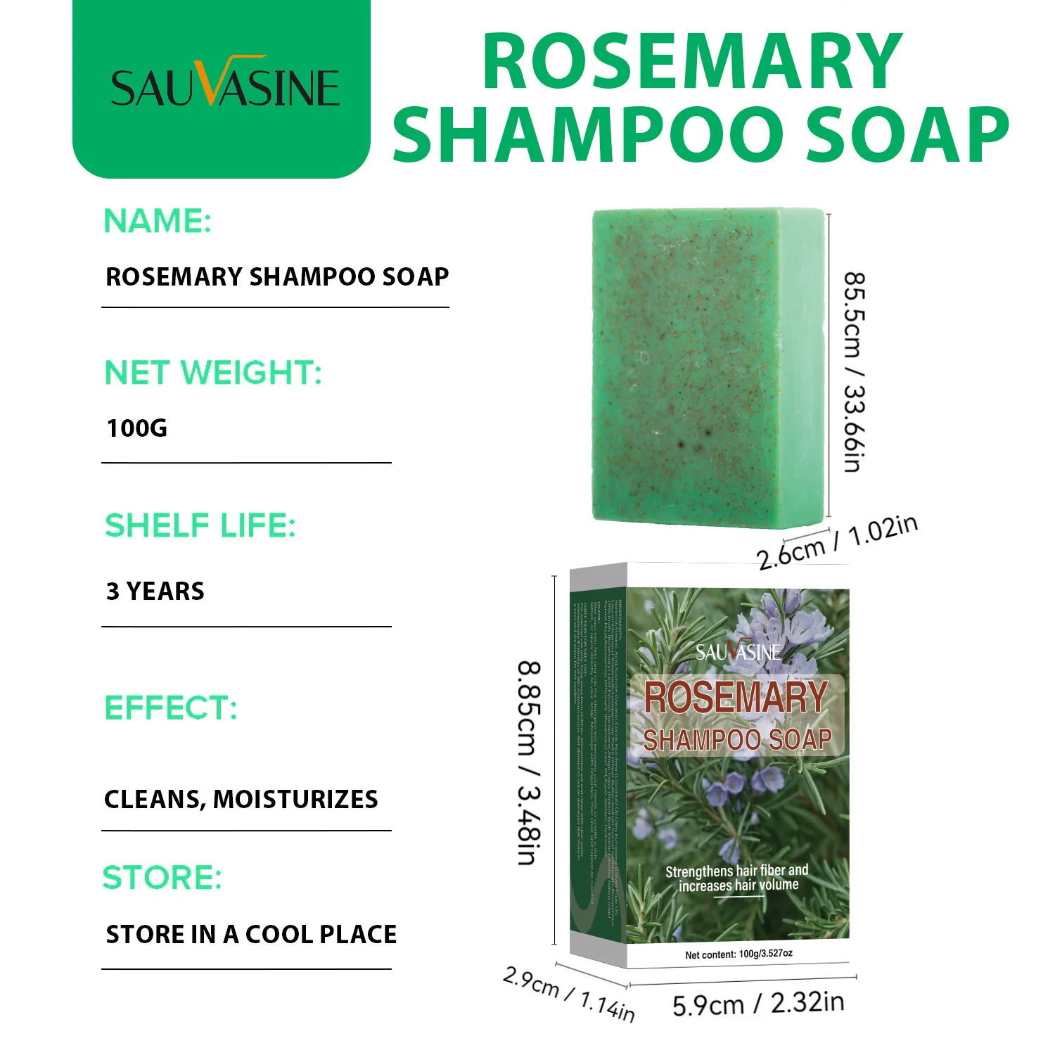 Lanthome Hot-Selling Hot Product Hair Care Soap Moisturizing Moisturizing Rosemary Shampoo 100ML