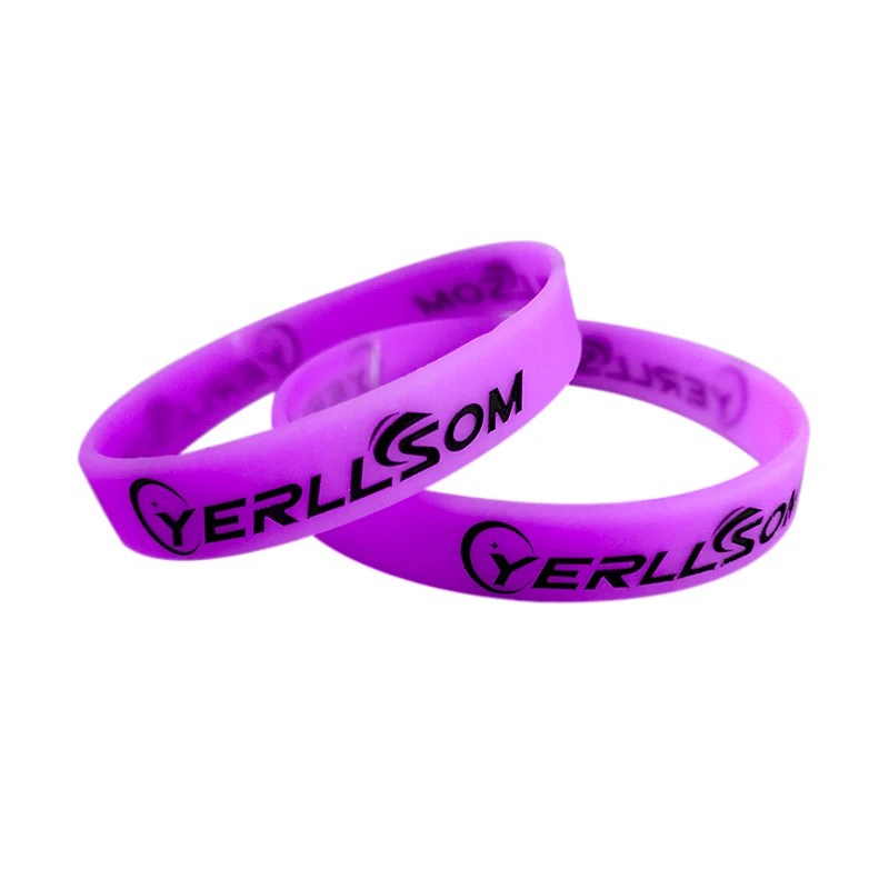 Custom Wrist Band Silicone Wristband Personalized Luminous Glowing Silicone Bracelet Wristband With Printed Logo