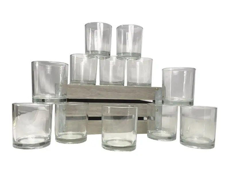 Wholesale Glass Candle Vessels EMPTY CANDLE JARS Affordable Clear Glass Home Wax Candle Jar for Home Decor