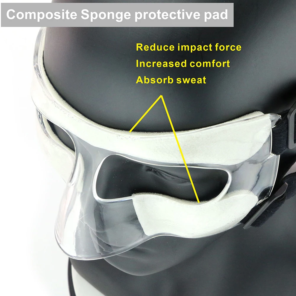 Nose Guard for Broken Noses Sports Face Guard Adjustable Face Masks for Softball Basketball Protective Clothing Face Shield