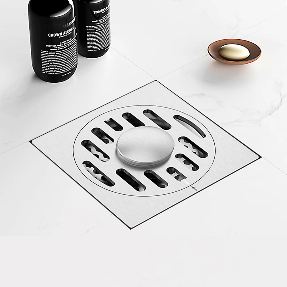 Dual-use Washing Machine Drainage Floor Drain Square Anti-overflow Deodorant Floor Drain for Bathroom