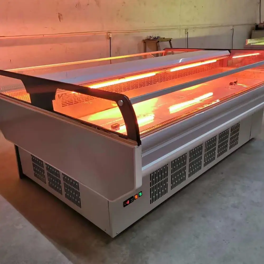 Dual Glass Island Case supermarket display freezer/island showcase freezer