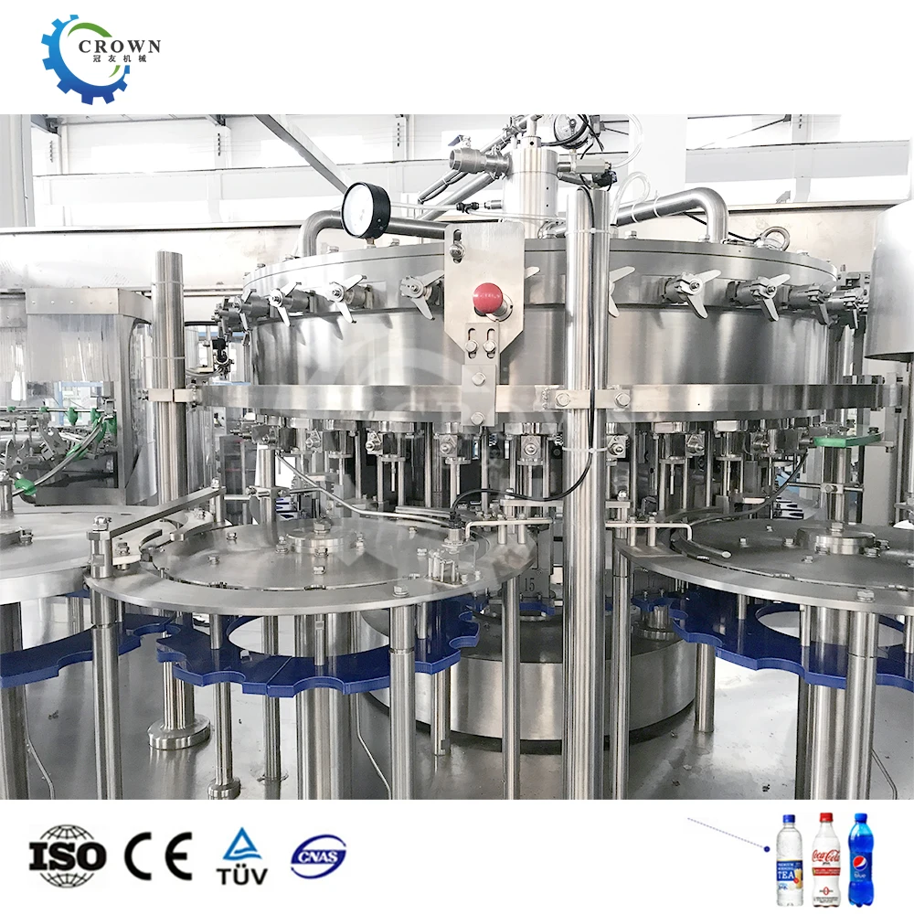 2000 to 20000bph High Speed Automatic 3 in 1 Carbonated Beverage Soda Mineral Water Pure Water Juice Tea Bottling Machine