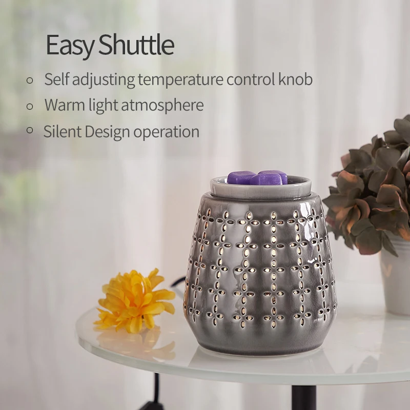 Aromatherapy Simple electronics Warmer Lamp Timing Ceramic Fragrance Wax Burner