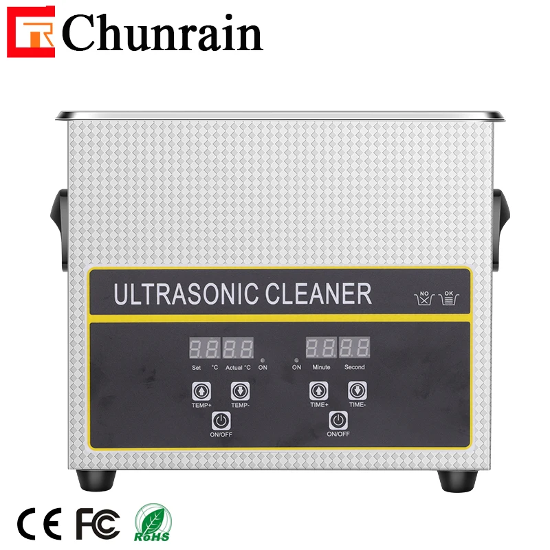 Desktop Digital Ultrasonic cleaner with heater degas and semiwave for dental lab CR-020S 3.2L 120W