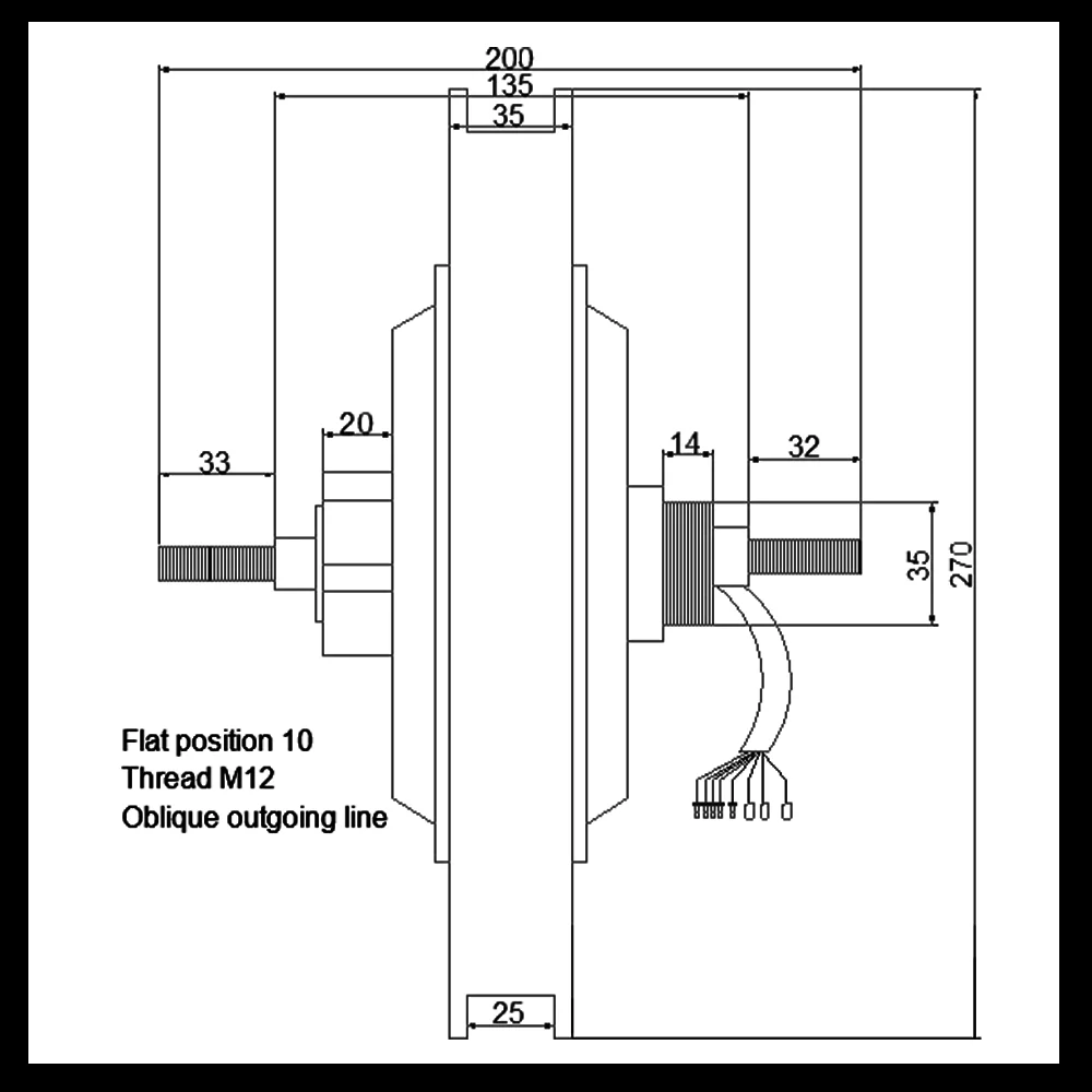 Customized 2000w e scooter rear drive 48V 60V 72V bike electric brushless 14 inch wheel skateboard hub dc motor