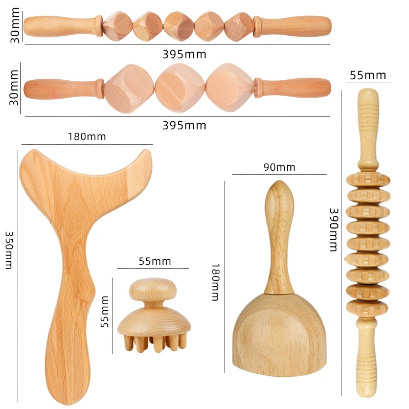 Stress-reducing wood therapy for urban white-collar workers Antidepressant wooden massage tool female conditioning