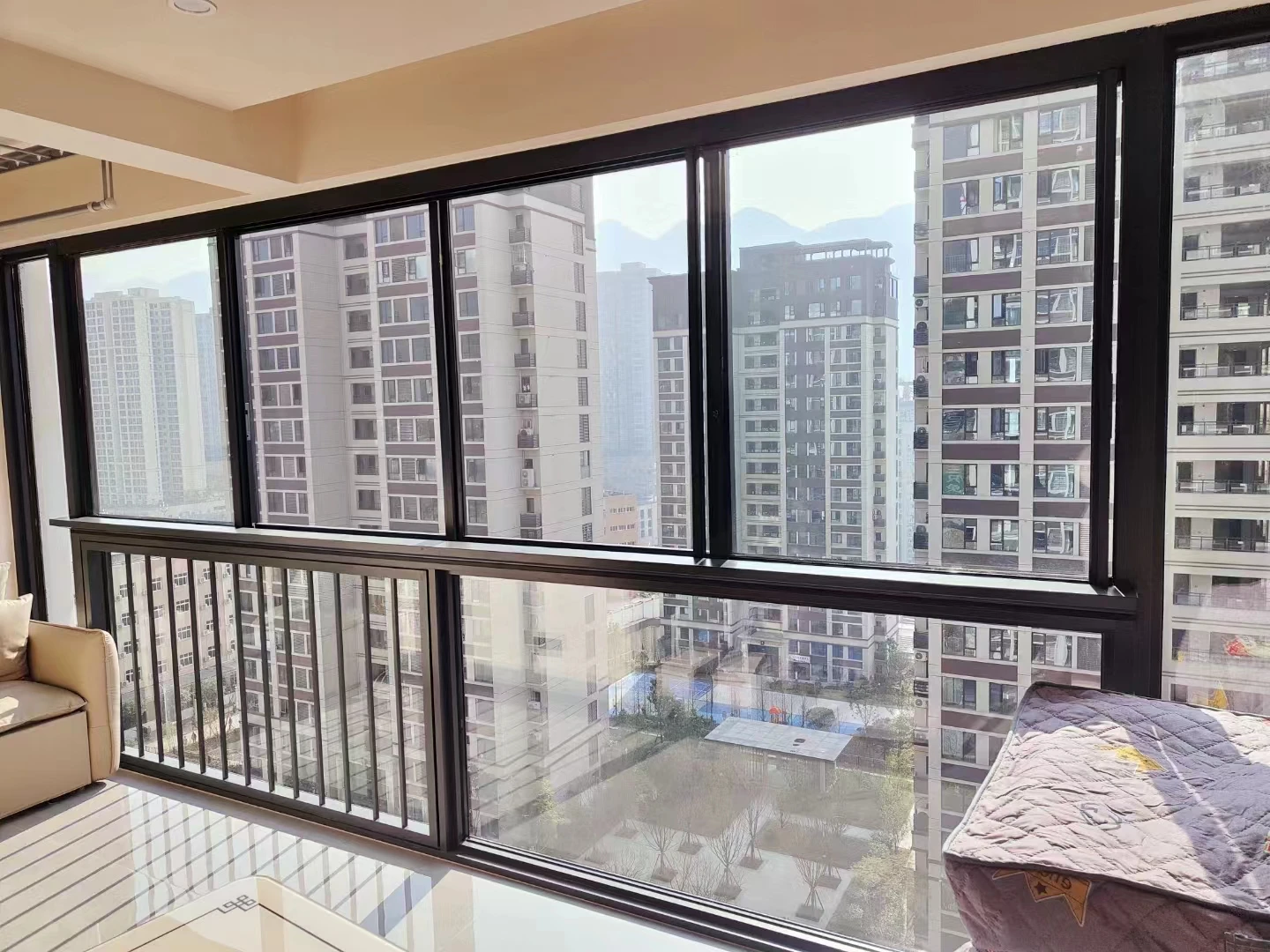 Beigeman Aluminum Windows Sliding seal Waterproof Double Glazing Heat Sound Insulated villa Aluminum Mosquito Net Sliding Window