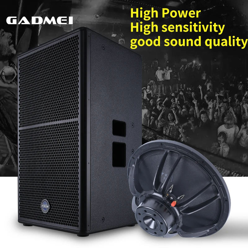 Professional subwoofer dual 15 inch speakers 850 watt speaker trolley waterproof shower speaker