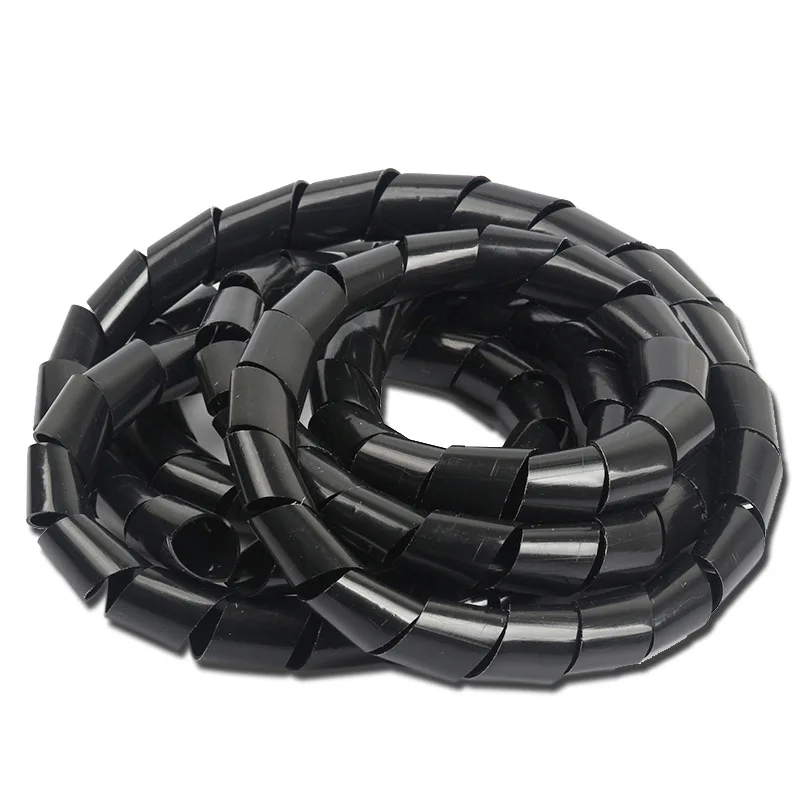 Wholesale PE Polyethylene Spiral Cable Wire Wrap PE spiral cable wire wrap tube  protective wrap band for wire