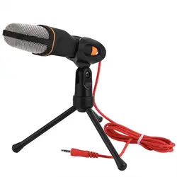 Condenser Microphone for Computer 3.5mm Cable Stereo Microphone for Podcast Singing Recording Mic With Desktop Tripod for Phone