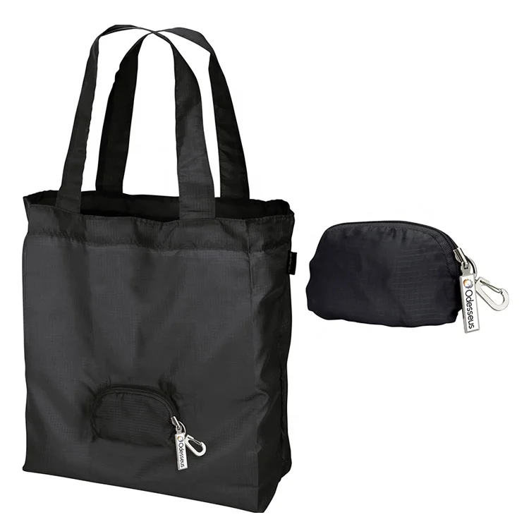 Customized Logo Women Men Gift Books Clothes Shopping Promotion Bag Tote Bag Polyester Shopping Bag With Zip Pocket