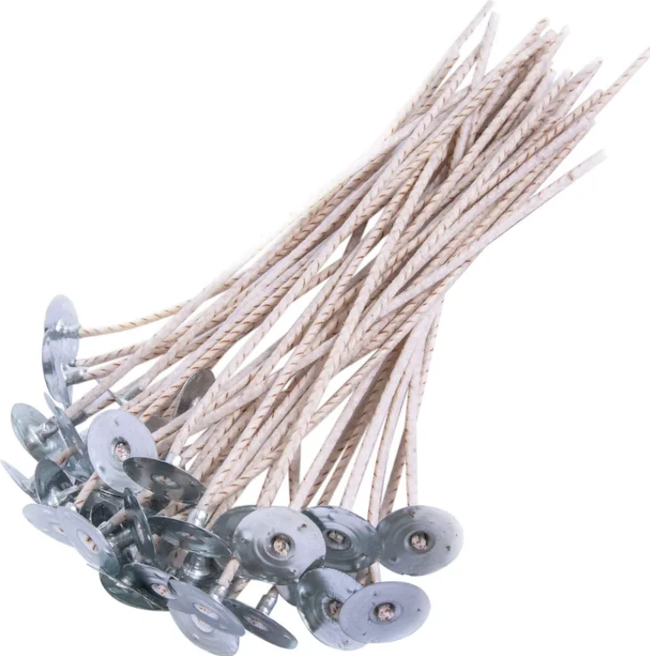 Popular 100% Pure None Smoke HTP Cotton Wick Mental Base From USA Candle Make Accessory For Jar White Color Burn Good In China