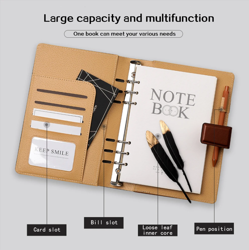 Spot Wholesale Business Simple Notebook B5 Loose Leaf Customized A5 Removable Replacement Core Notebook