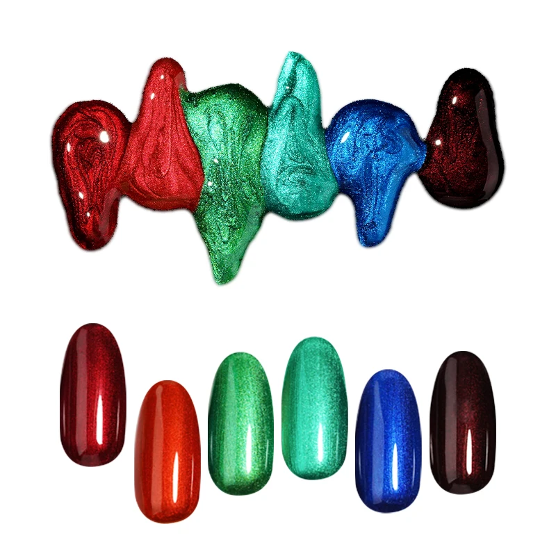 ICE NOVA Ti-Metallic Gel Metallic Nail Art Beauty Super Bright French Silver Metallic Gel Polish Chrome Paint Nail Art