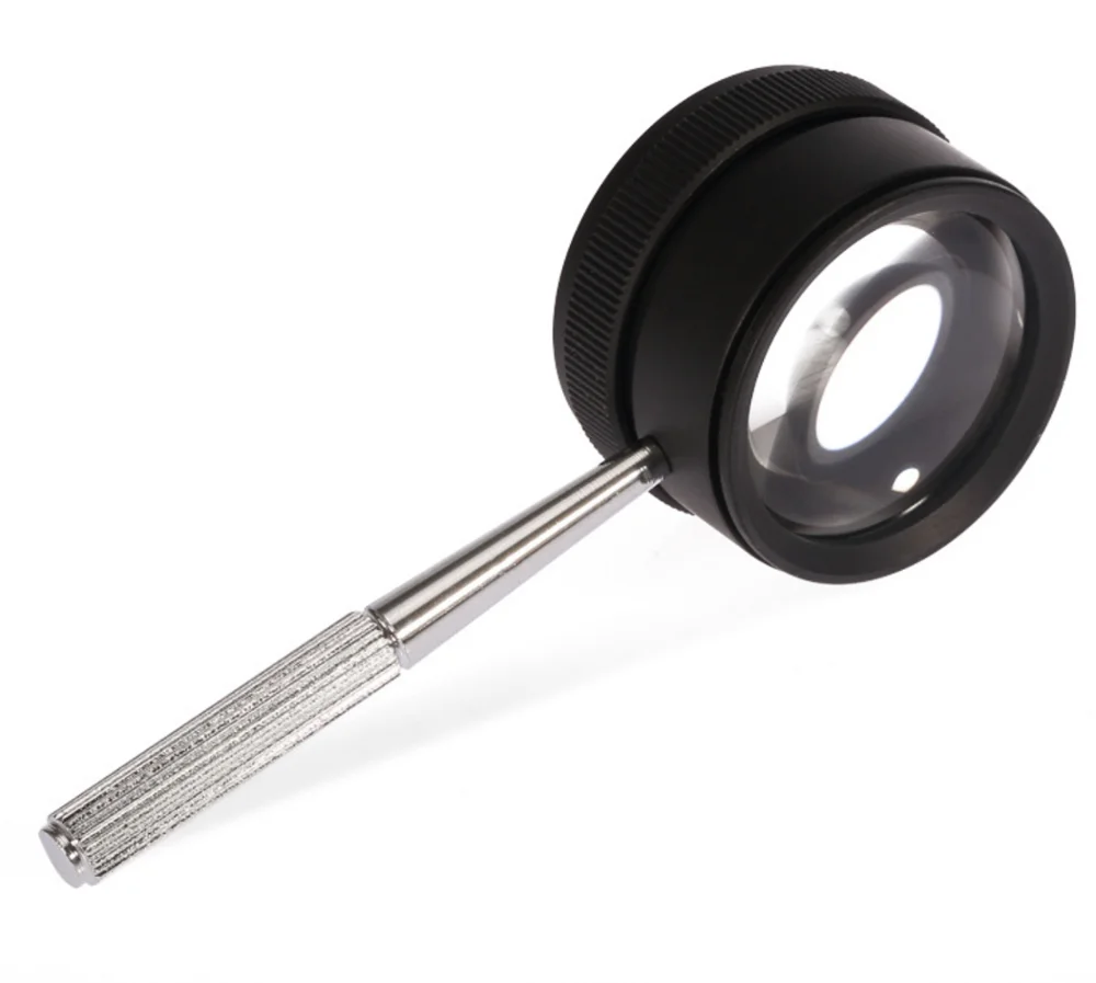 35x50 Zoom Glasses portable hand-held magnifying glass jewelry appraisal magnifier With Metal Handle