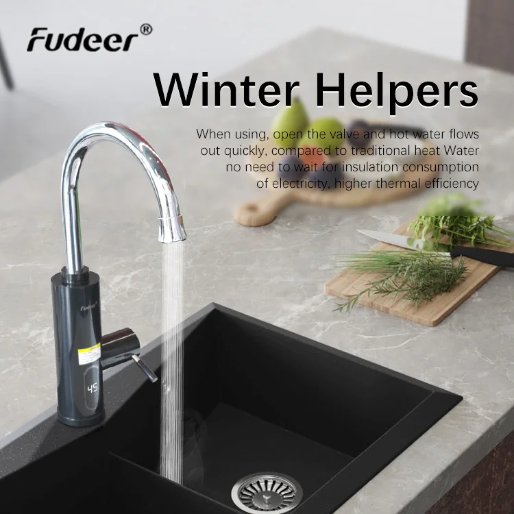 High quality  heater quick boiling water faucet kitchen faucet black torneira griferia instant boiling water tap