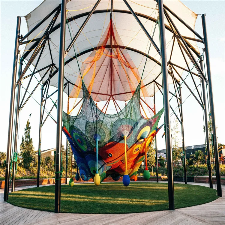 
Honeycomb Maze Trampoline net Crochet Colorful Indoor Playground Nets Climbing 