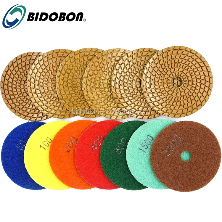 Влажный Алмазный полировальный диск для гранита BIDOBON True shine