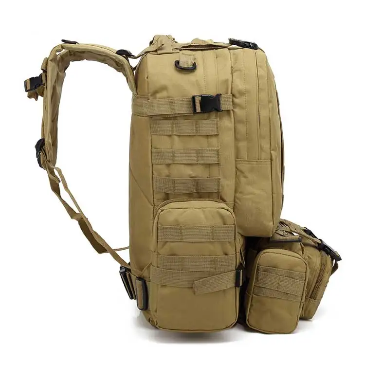 MU 70 75 80 L Genuine Waterproof Combination Qucksack Bag Sports Camping Expandable Tactical Backpack With 3 Pocket