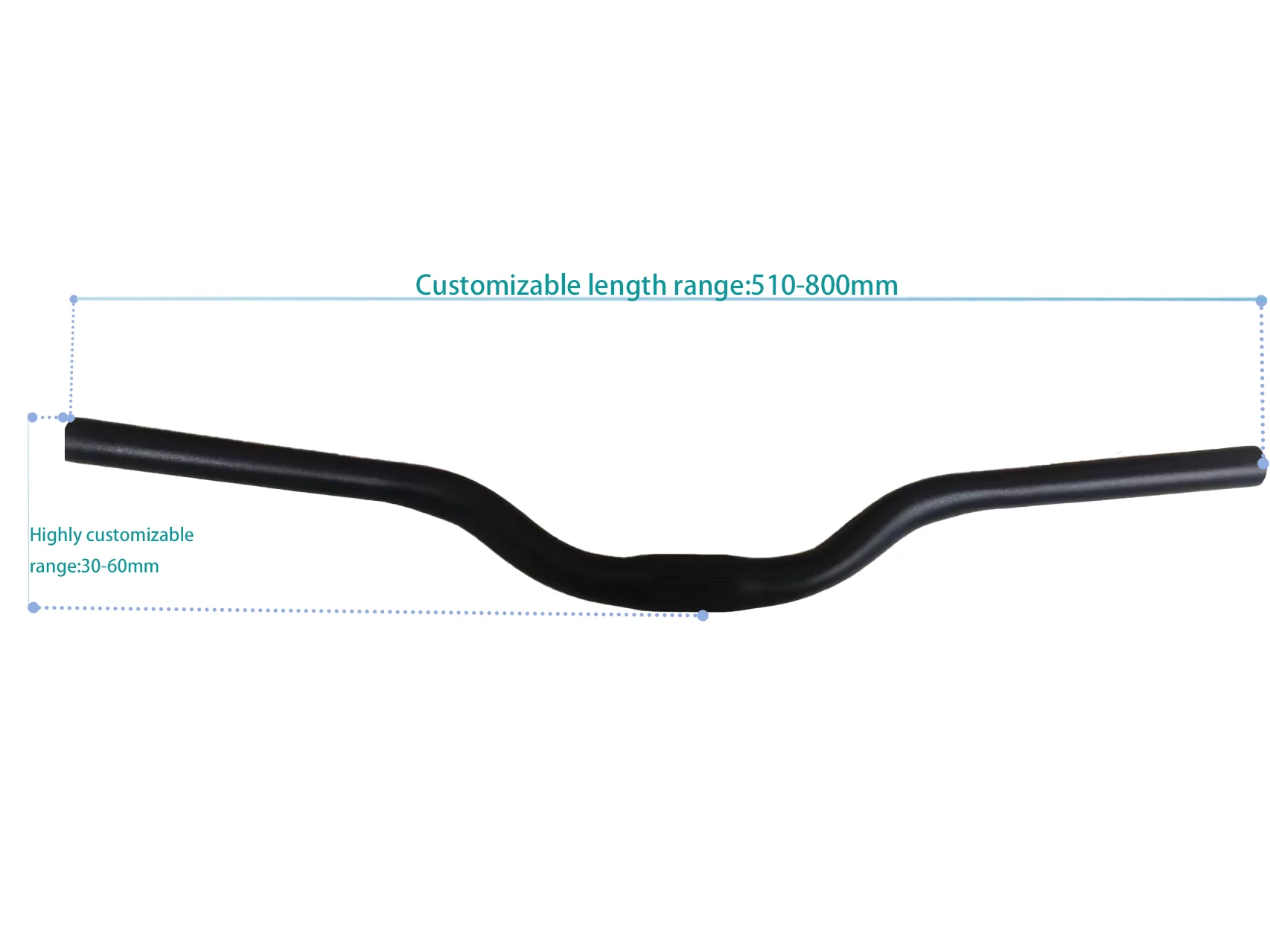 YF Wholesale Q-01 Bike Parts Aluminum CNC machining Custom BMX MTB Bicycle Handle Bar