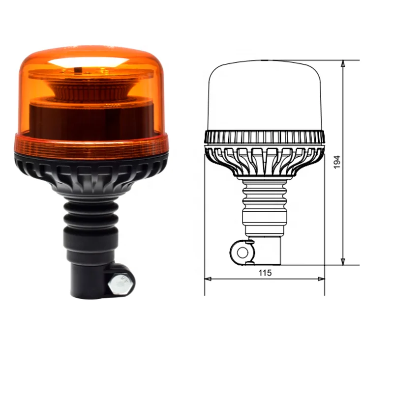 Factory Directly Sales Warning Flashing Led Rotating Car Warning Lights R65  Beacon flattop visible beacon