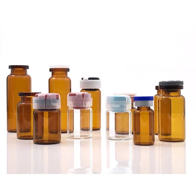 
5ML pharmaceutical injection glass vial for reversible cap vaccine vials moulded antibiotics ampule bottle 