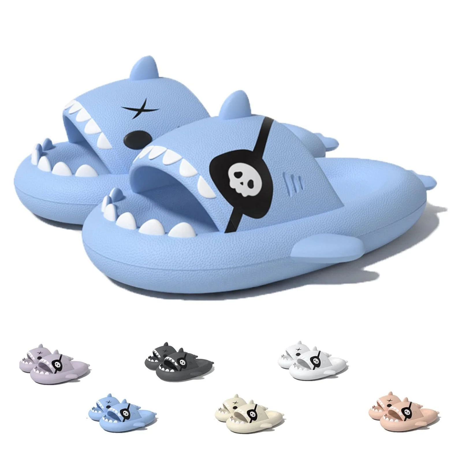 2024 Gift Shark Slides Slippers Original Cloud Shark Slides Pillow Summer Anti Slip Open Toe Pirate Slide Sandals